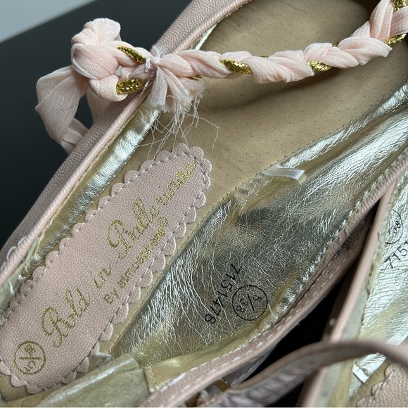 Bold in Ballerina  by atmosphere Pink Ballet Flats with Ankle Ribbon Wrap Size 5 - Picture 3 of 10